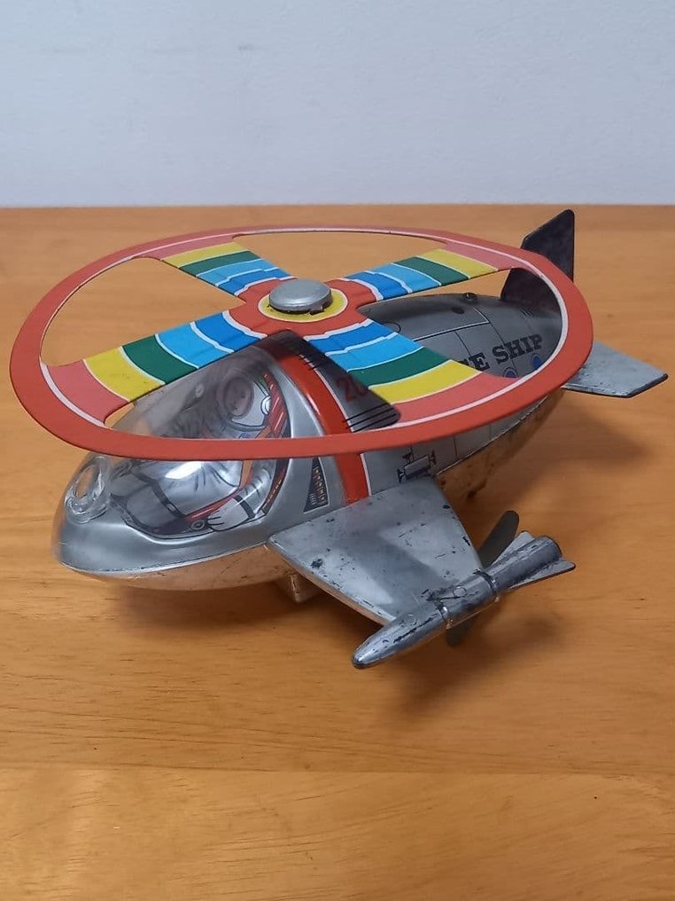 Okayasu - Tin toy - Space Ship With Rainbow Propeller, Unboxed #1.0