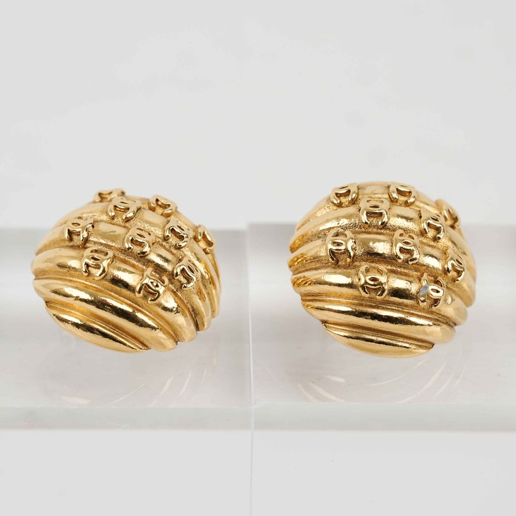 Chanel - 金色调 - 耳環 - 复古金色CC #4.3