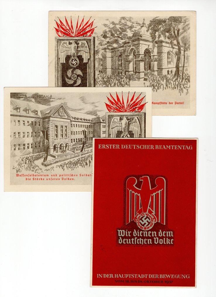 Impero tedesco 1937/1941 - 3 migliori affari privati completi con marchette speciali. #1.0