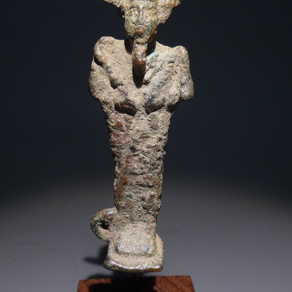 Ancient Egyptian Bronze God Osiris. 12 cm H. Late Period, 664 – 332 BC. #3.2