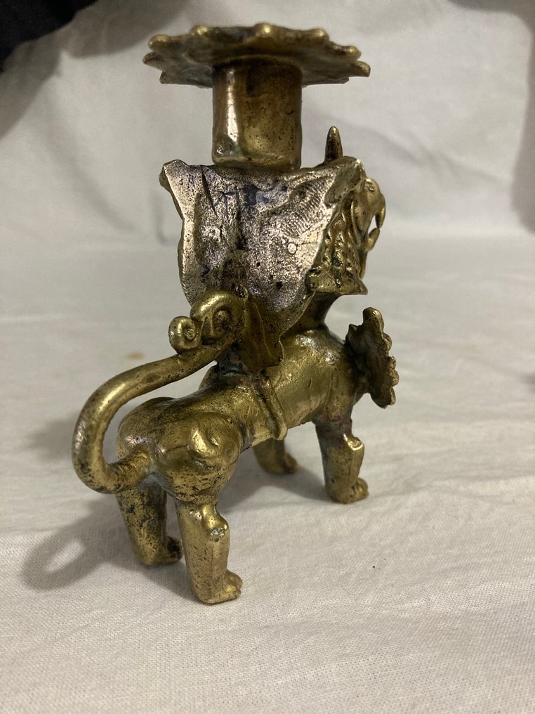 小烛烛台 令人难以置信的龙洞老鼠或有翼的奇美拉一对 (2) - 黄铜色 #4.3