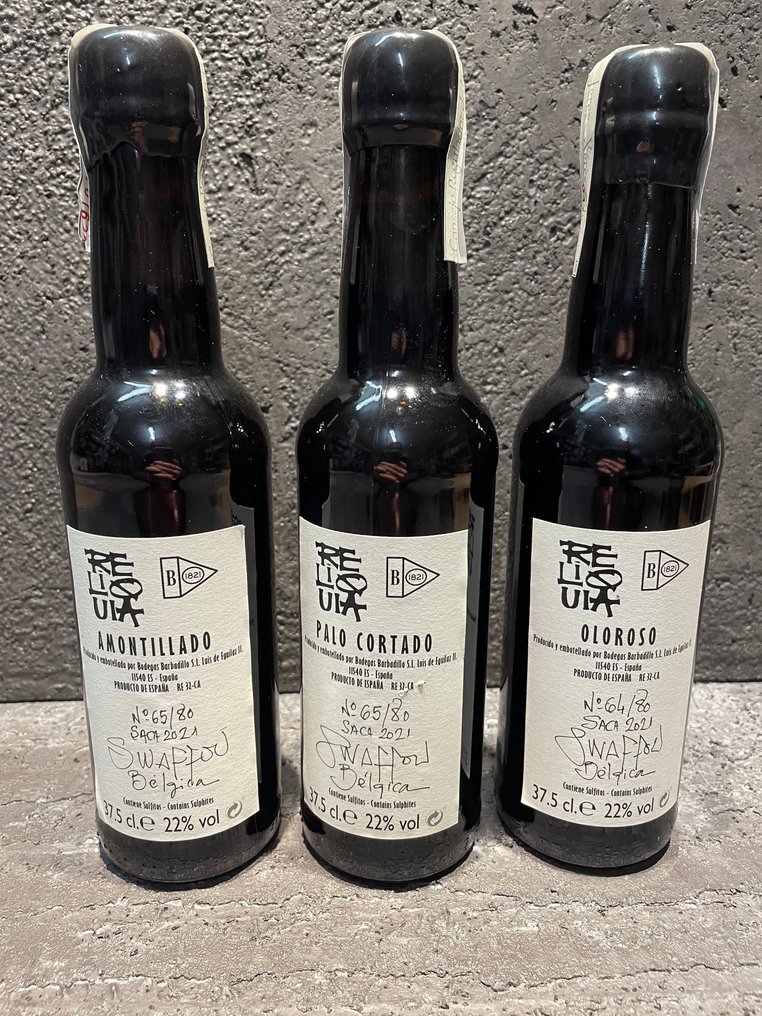 2021 Barbadillo Reliquia - Saca - Jerez Amontillado, Palo Cortado, Oloroso - 3 Halve flasker (0,375 L) #1.0