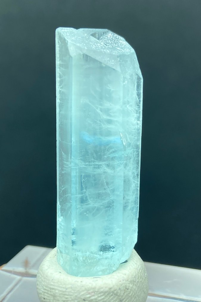 Acquamarina Cristallo - Altezza: 41 mm - Larghezza: 13 mm- 10.75 g - (1) #4.3