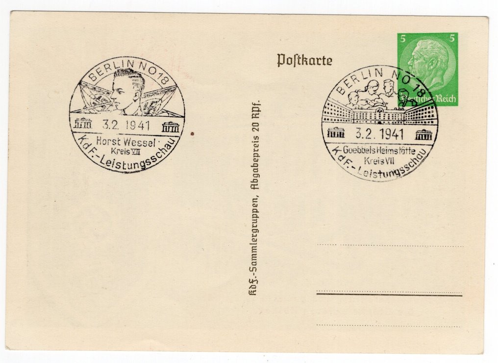 Impero tedesco 1937/1941 - 3 migliori affari privati completi con marchette speciali. #1.0