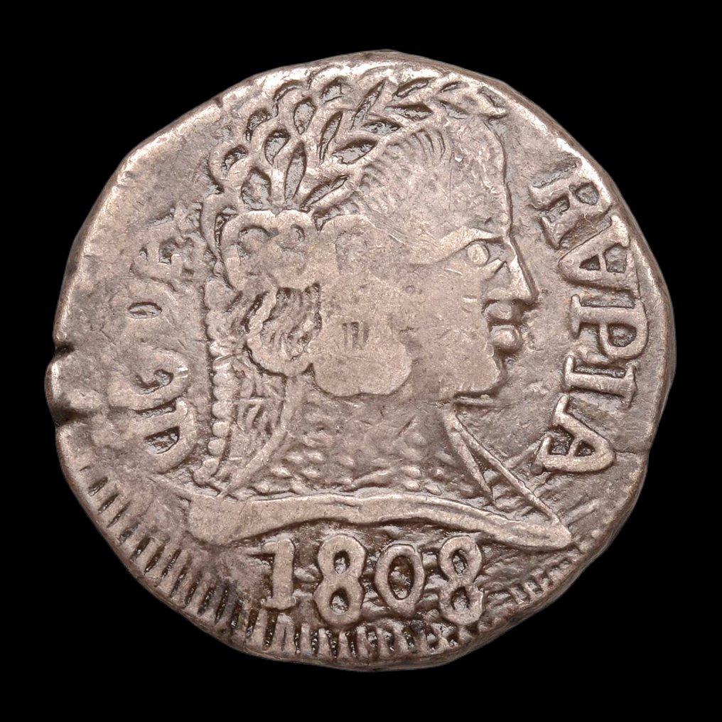 葡属印度. D. João Príncipe Regente (1799-1816). Rupia (600 Réis) 1808 - Ɑ GOA - Escassa #1.0