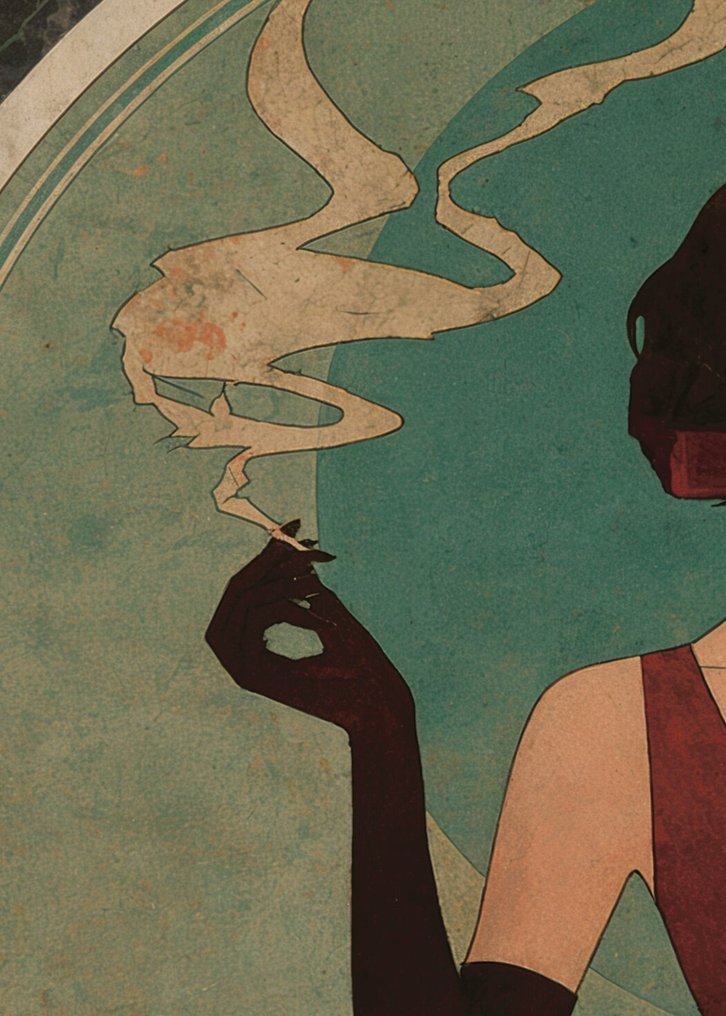 Collectibles & Co. - Art Déco Style - “Elegantly Smoking On The Couch” by Collectibles & Co. (3/3) #2.1