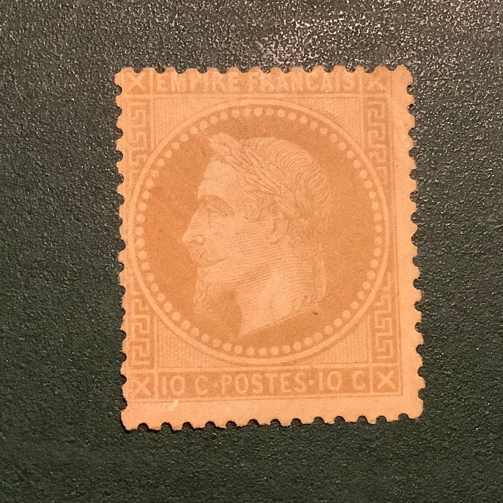 Francia 1862 - 10 cent Napoleon Lauree - Yvert 28 A #3.2
