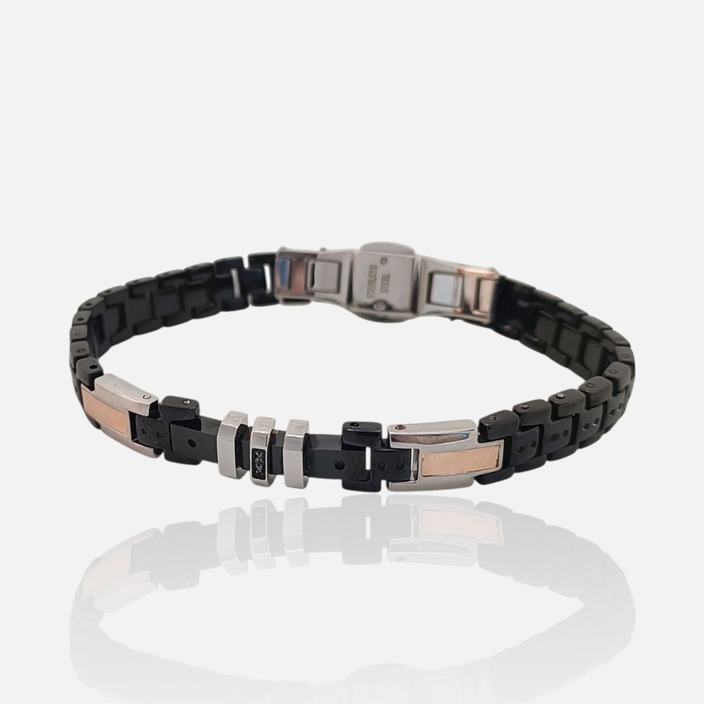 18 καράτια - Ροζ χρυσό, PVD Nero - Βραχιόλι - χειροποίητο #1.0