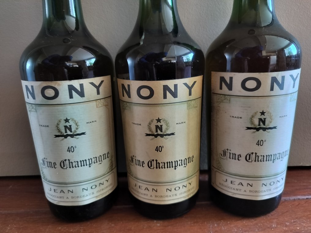 Jean Nony - Fine Champagne Cognac - b. 1970s, 1960s - 0.7 L - 3 bottles #4.3