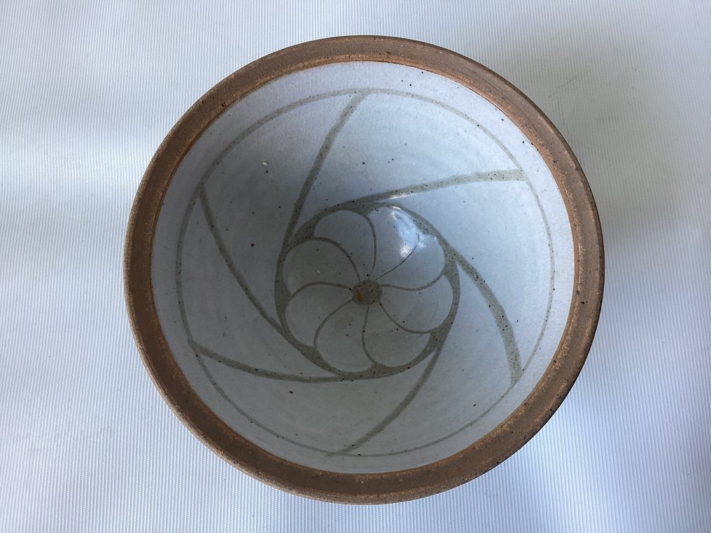 gestempeld gemerkt - Tigela de chá - kom - Grés - Chá tradicional japonês #1.0