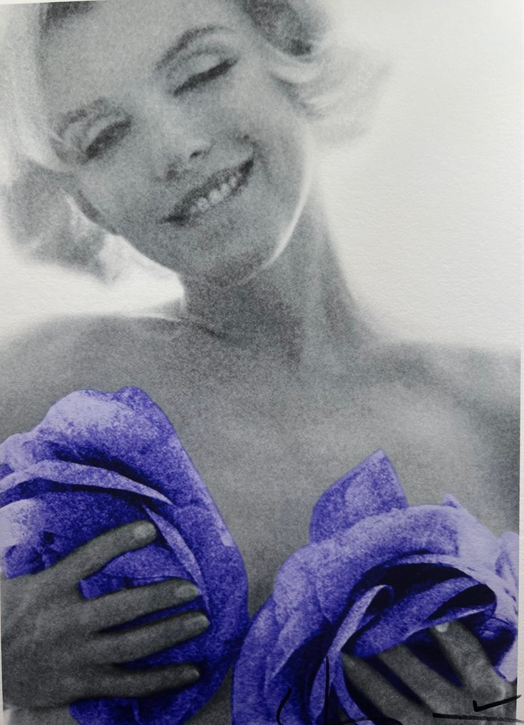 Bert Stern (1929–2013) - Marilyn Monroe Purple Wink Roses Artist proof test #1.0
