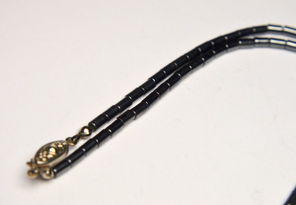 Clack Hematite - λίθος για χαραγμένη καμέο. - Κολιέ #4.3