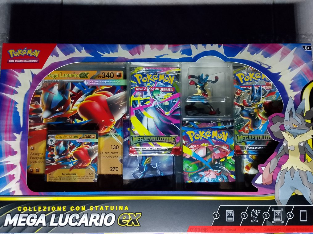 Box - Pokémon MEGA LUCARIO EX Set with Figure + 100 Japanese cards WITHOUT DUPLICATES! +4 #1.0