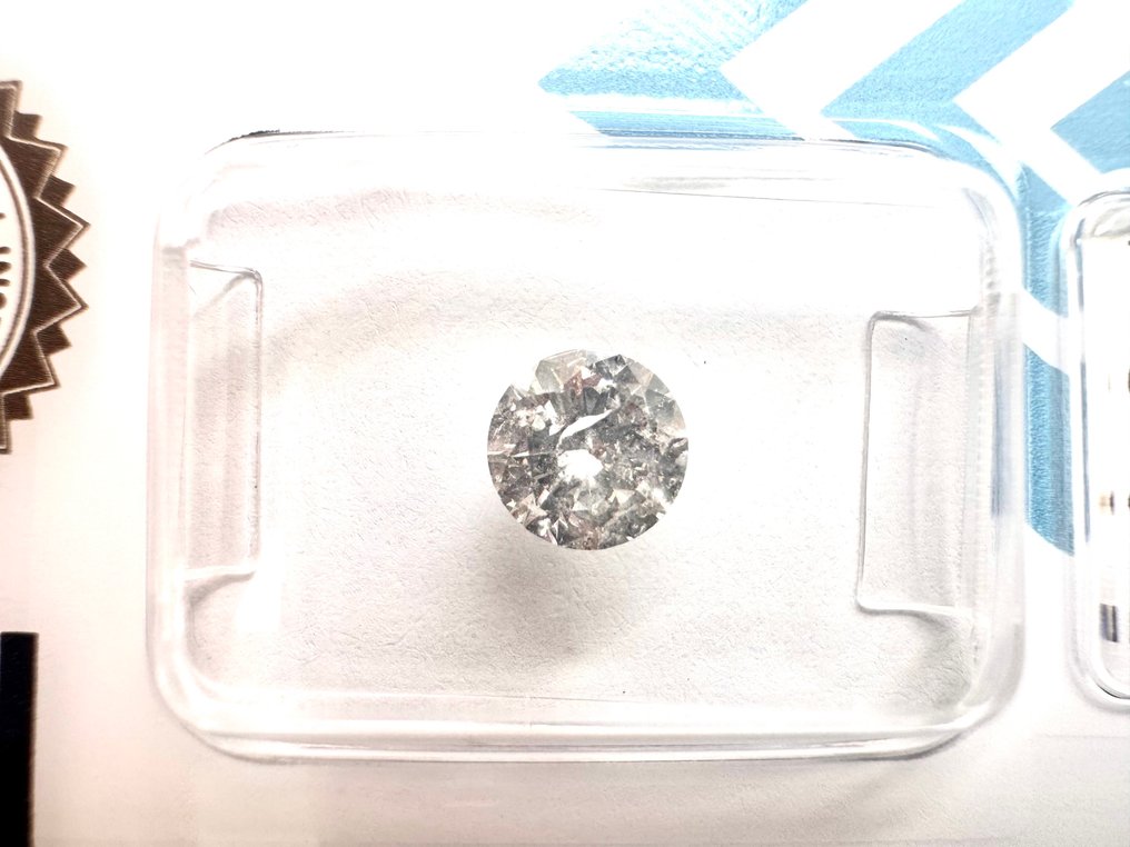 No reserve price - 1 pcs Diamond (Natural) - 0.75 ct - Round - G - I1 - International Gemological Institute (IGI) #2.1