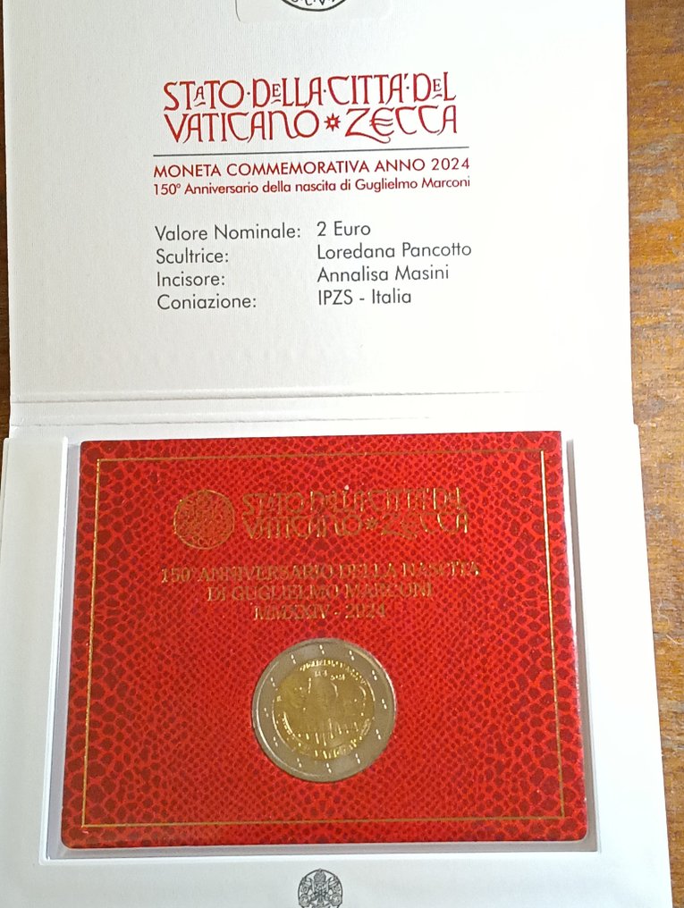 Vatican. 2 Euro 2024 "Guglielmo Marconi" (No Reserve Price) #3.2