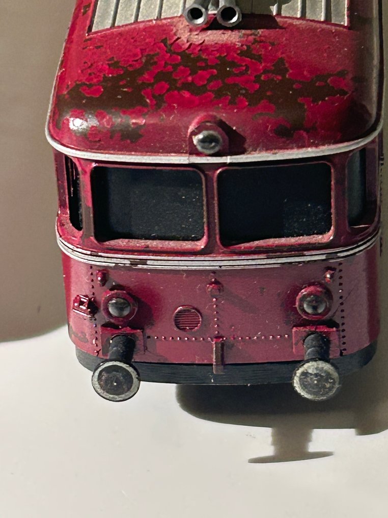 Trix International H0 - Model train railcar (2) - Pair of red DB railcars - DB #3.2