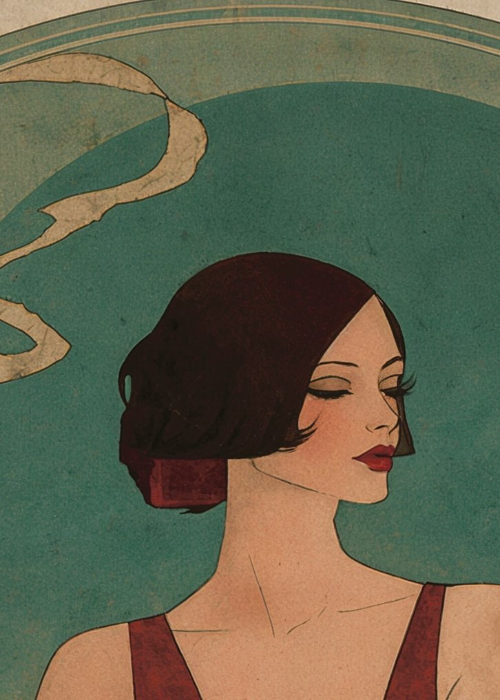 Collectibles & Co. - Art Déco Style - “Elegantly Smoking On The Couch” by Collectibles & Co. (3/3) #1.0