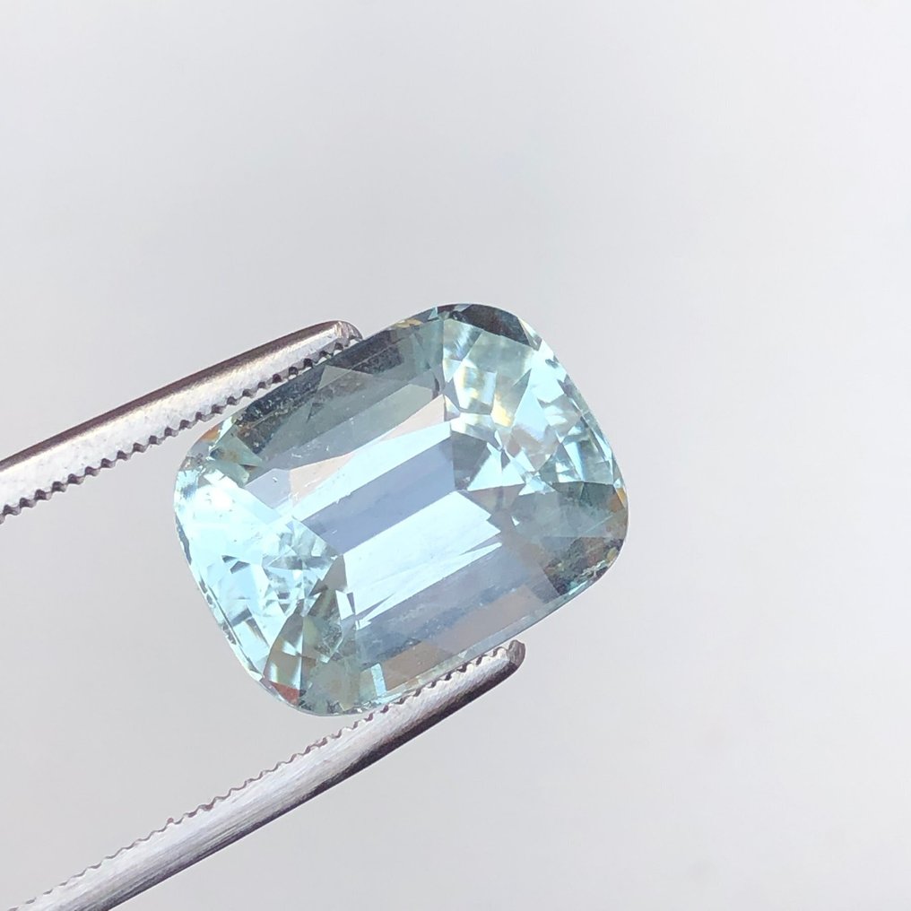 沒有保留價 - 1 pcs  藍色 綠柱石, 海藍寶石  - 6.91 ct - 國際有色寶石協會 (ICA GemLab) #2.1