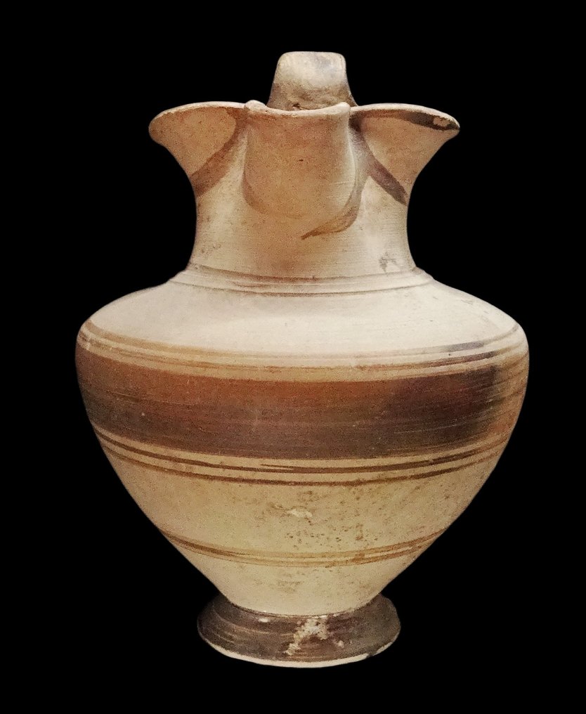 Grec ancien - Grande oenochoé  à décor - période géométrique - 700/600 BC - Intacte #3.2