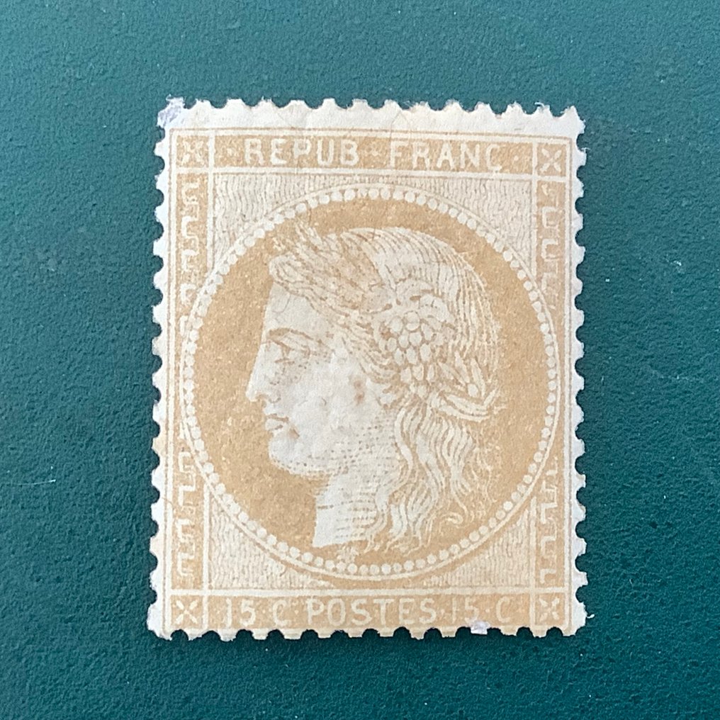 Franciaország 1873 - 15 cent Ceres Dentelez - Yvert 55 #3.2