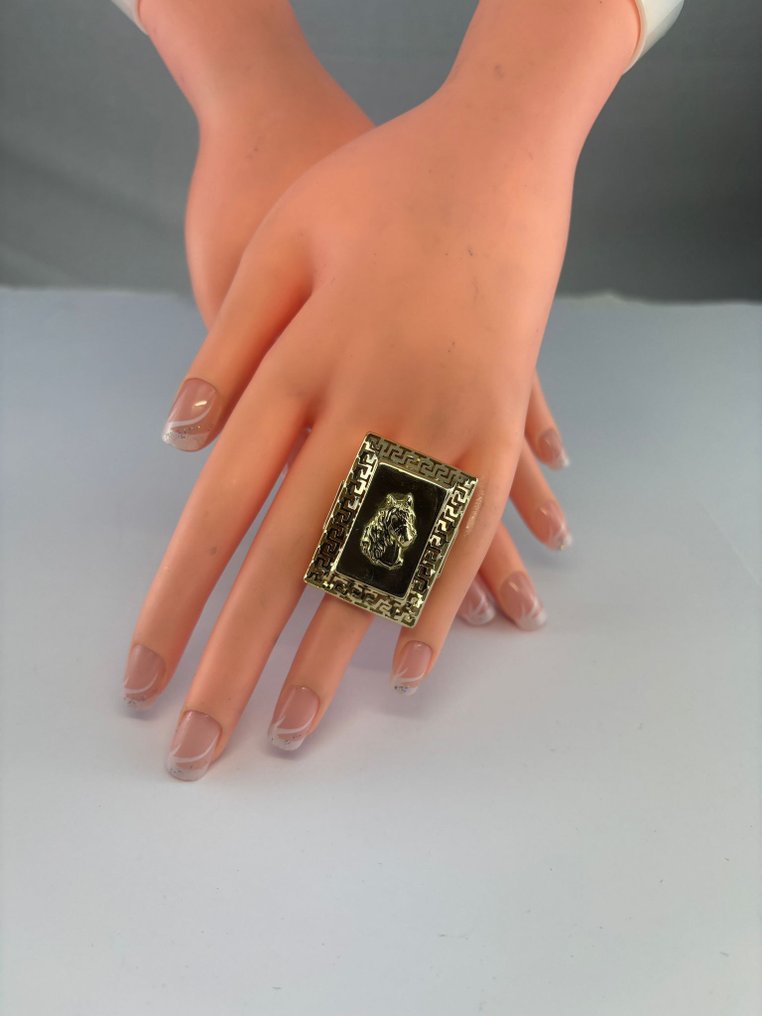 Koktél gyűrű - 14 kt. Sárga arany - 14K 585 lóhere gyűrű arany #2.1