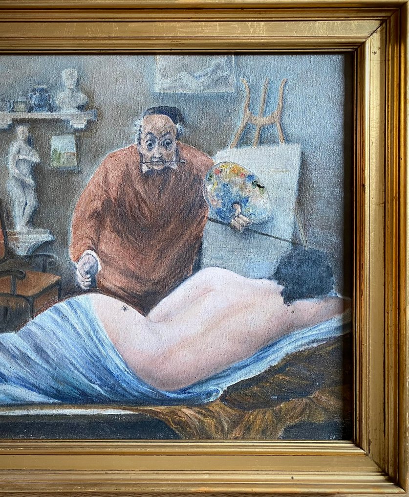 Scuola Toscana (XX) - Pittore e Modella #2.1