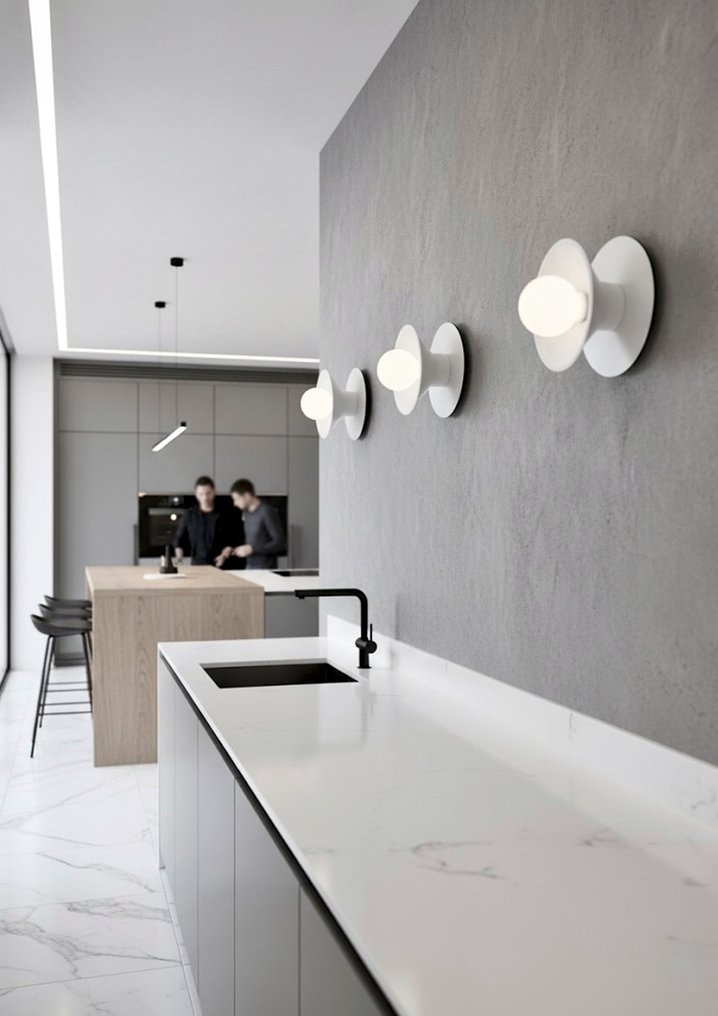 neo - Rodrigo Vairinhos - Φωτιστικό τοίχου - Ο Μικρός Πρίγκιπας_λευκό γυαλιστικό - Πήλινα, Αλουμίνιο - Φωτιστικό τοίχου/οροφής #1.0