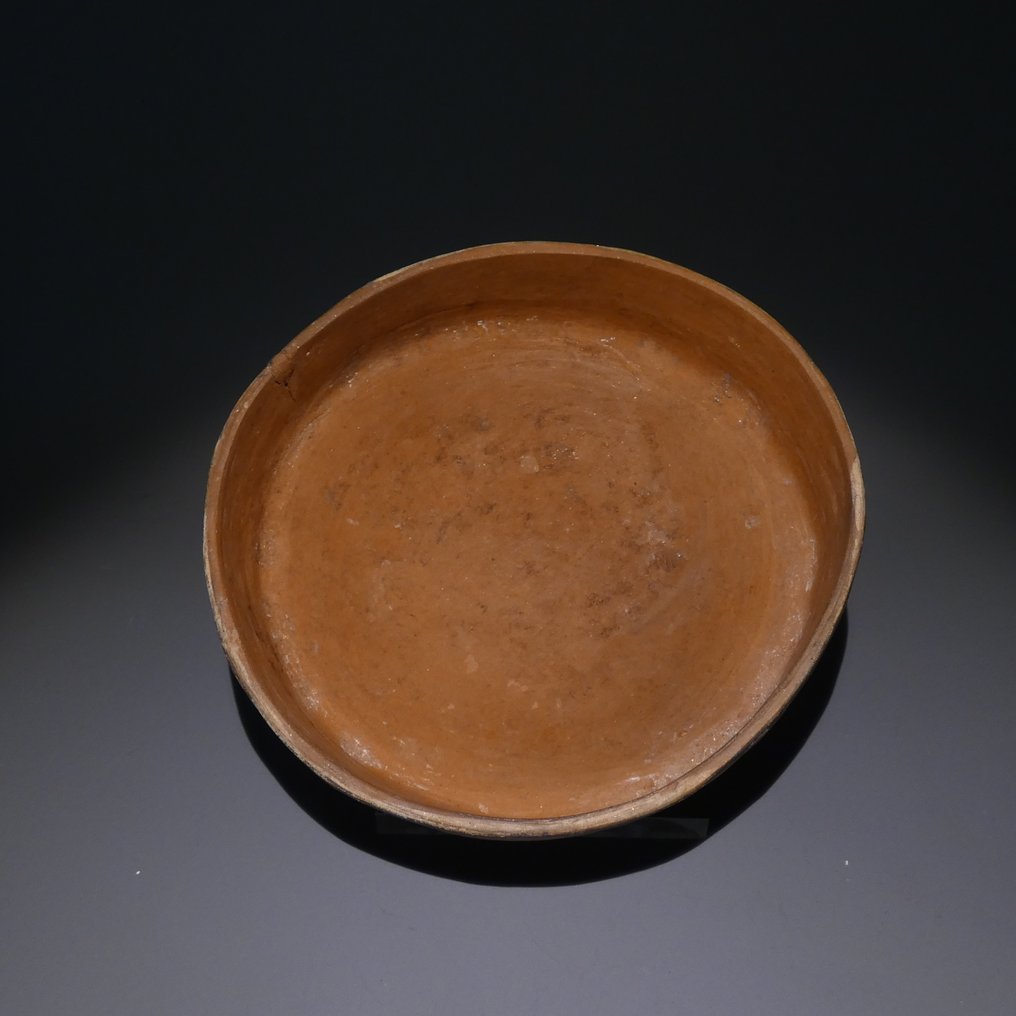 Nazca, Peru Terracotta, 陶器 装饰盘。直径16厘米。公元200年至600年左右。西班牙进口许可证。 #4.3