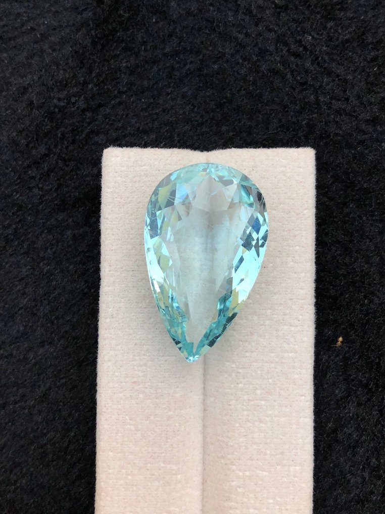 Fără preț de rezervă - 1 pcs Albastru Aquamarine - 28.11 ct - Asociația internațională de pietre prețioase colorate (ICA GemLab) #1.0