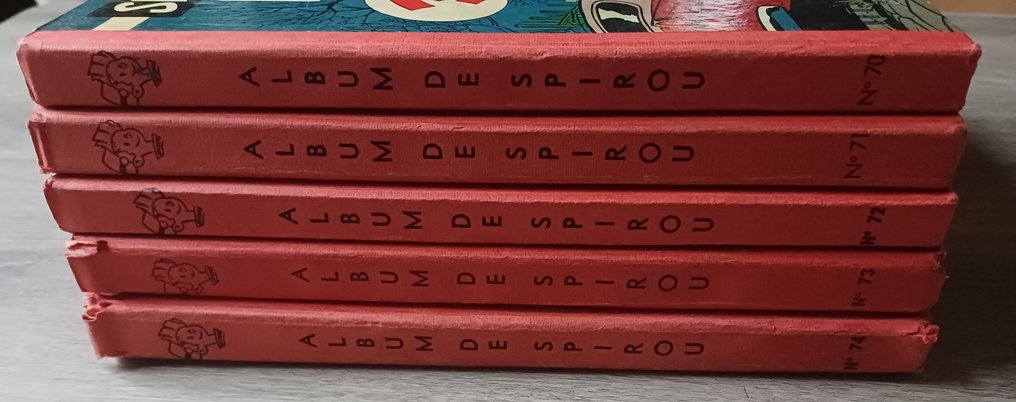 Spirou (magazine) -Recueils N°70 au N°74 - 5 Album - First edition - 1959 #3.2