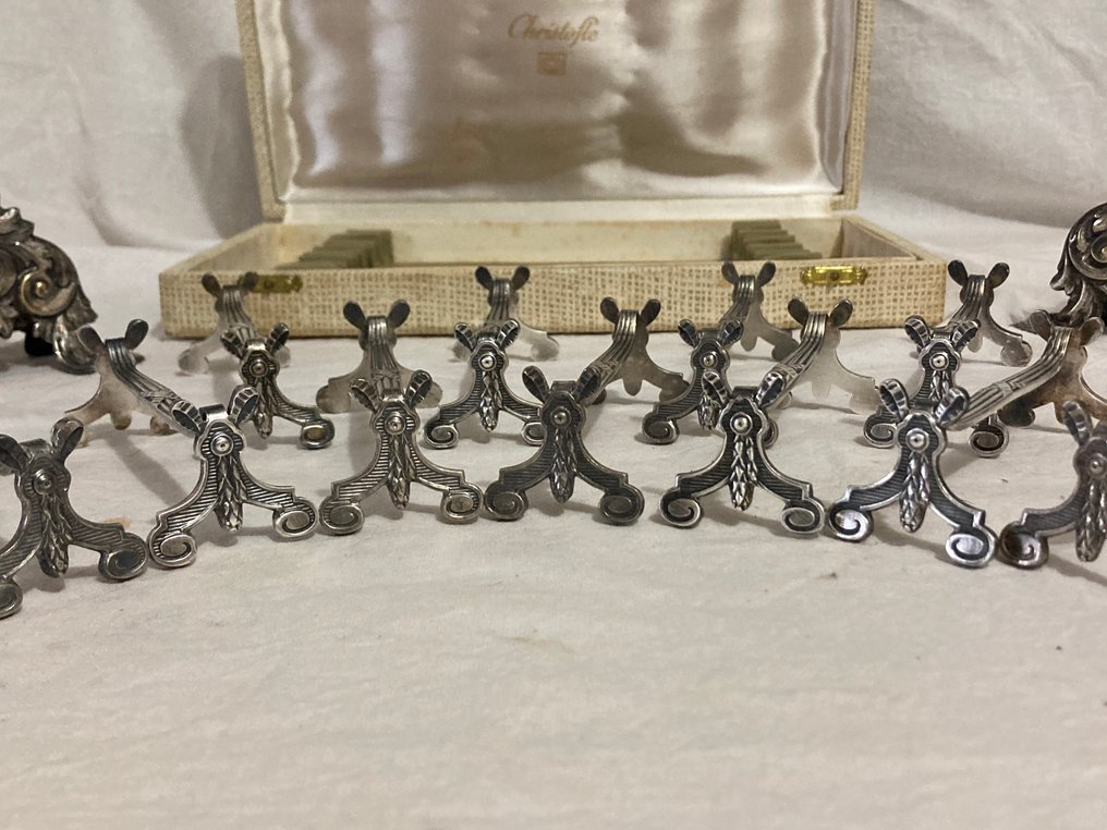 No Reserve Price, Christofle - Knife rest (15) - Splendide suite de 12 Porte couteaux signés - Silverplated #3.2