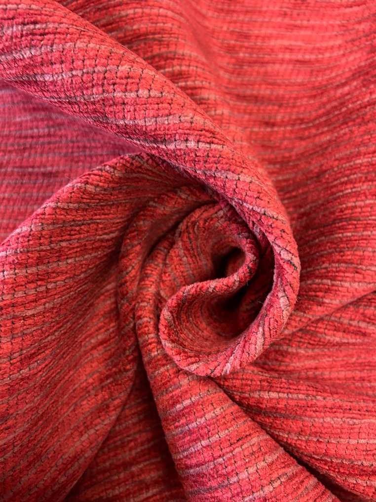 Velluto rigato rosso made in Italy - Stoff - 440 cm - 140 cm #1.0