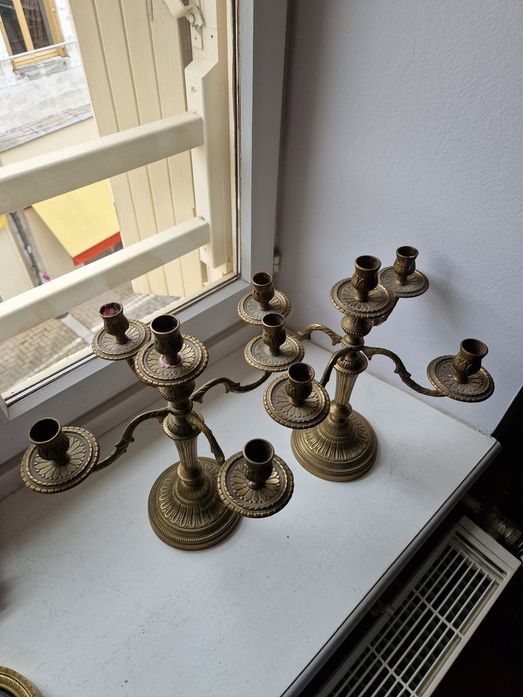 Kandelaber (2) - Bronze - Neoklassischer Stil #1.0