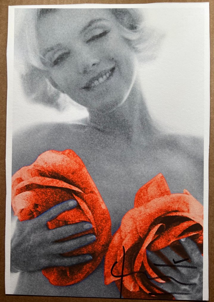 Bert Stern (1929–2013) - Marilyn Monroe Orange Wink Roses Artist proof test #1.0