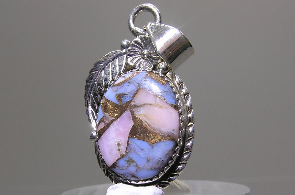 Tanzanite Pendant - Height: 43 mm - Width: 20 mm- 8.23 g - (1) #1.0