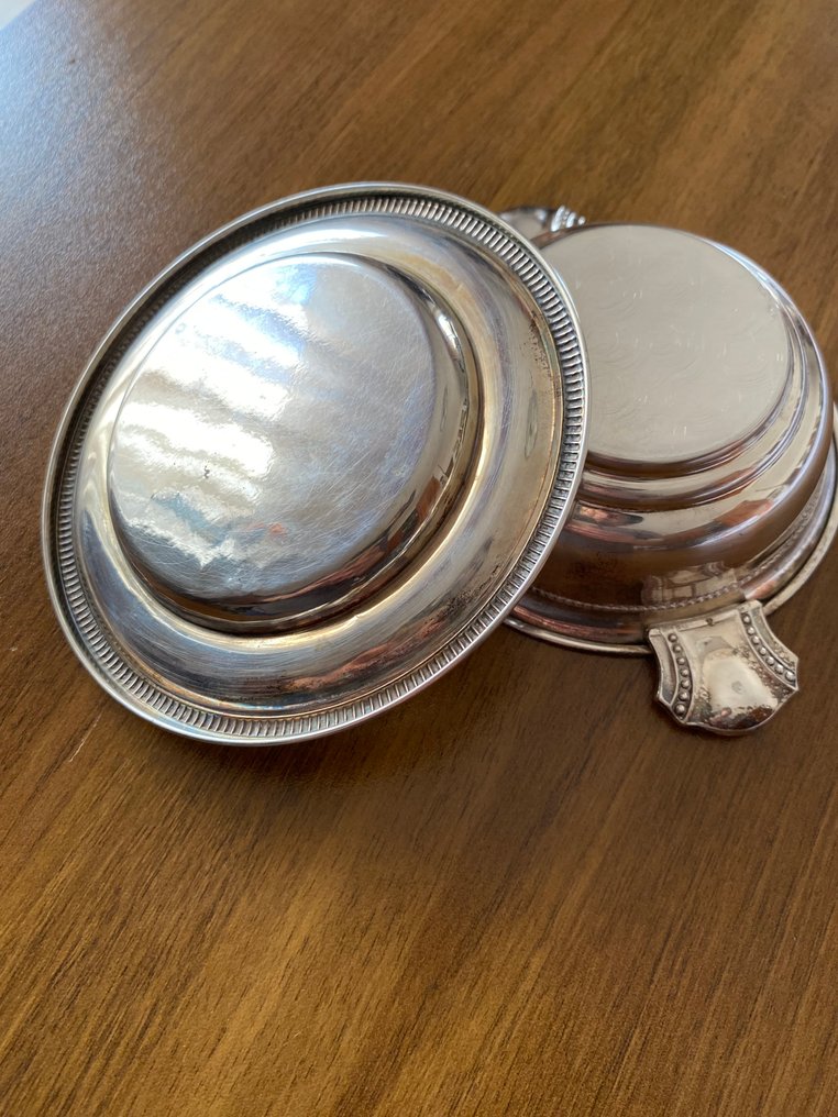 Scodellina con manici (2) - .800 argento - Porriger con piattino #3.2