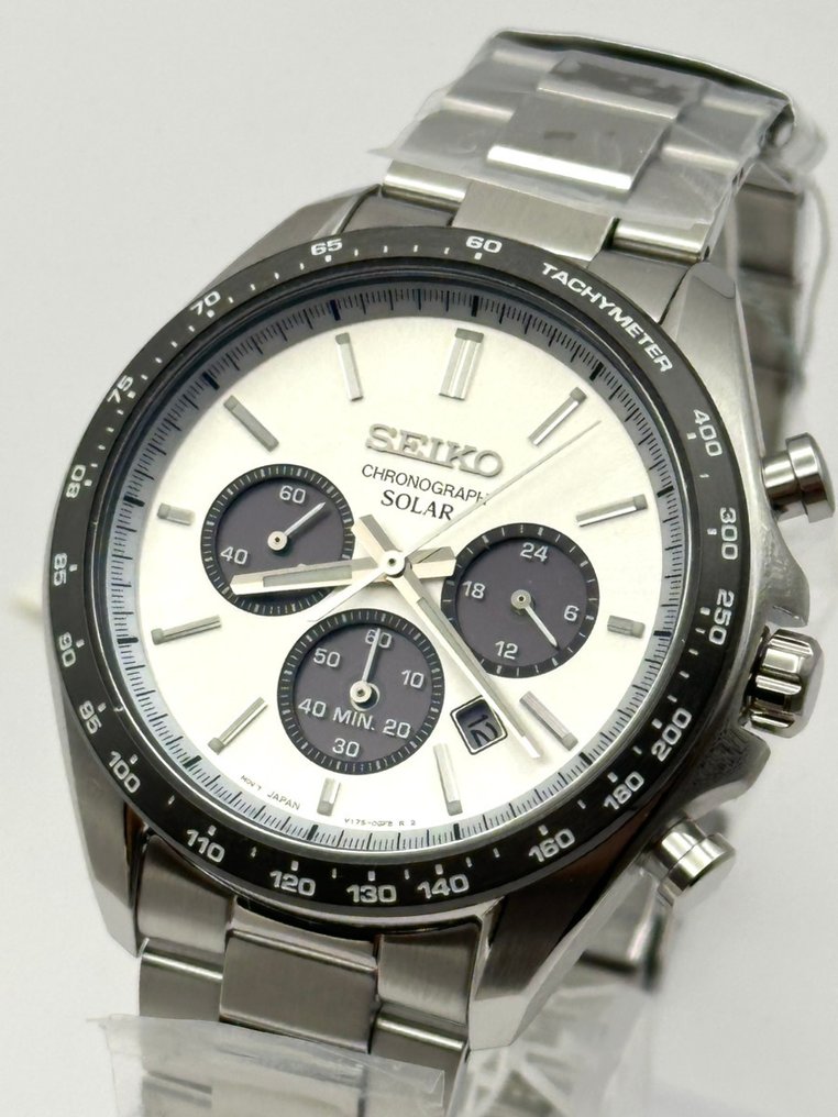 Seiko - Solar Chronograph Panda - No Reserve Price - V175-0FA0 - Men - 2020+ #4.3