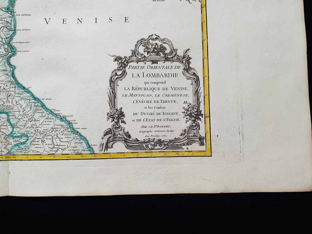 Europe - Northeast Italy / Veneto / Venice / Trieste / Belluno / Cremona / Lombardy / Mantua / Cadore /; Robert de Vaugondy - Partie Orientale de la Lombardie, la Rep. de Venise, le Mantouan, le Cremonese, Trent......, 1758 - 1751-1760 #4.3