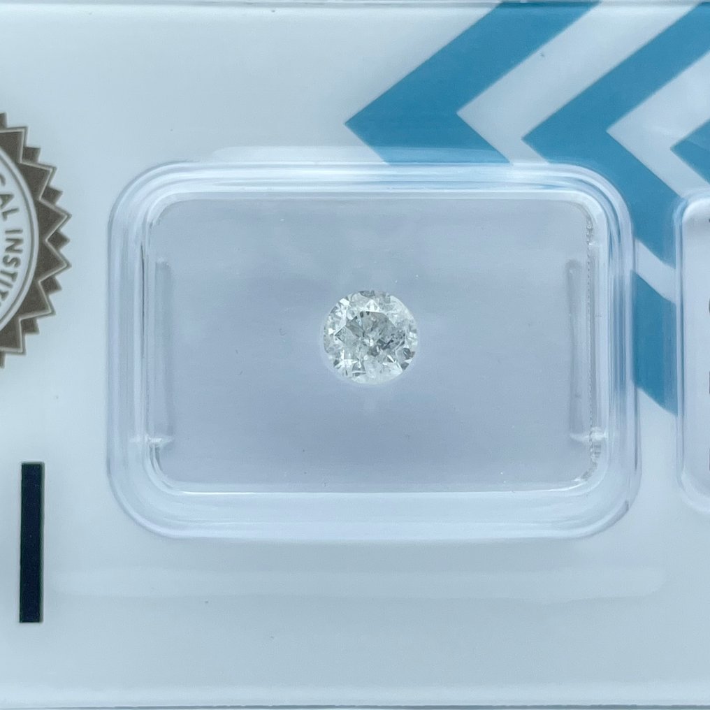 No Reserve Price - 1 pcs Diamond (Natural) - 0.57 ct - Round - F - I2 - International Gemological Institute (IGI) #1.0