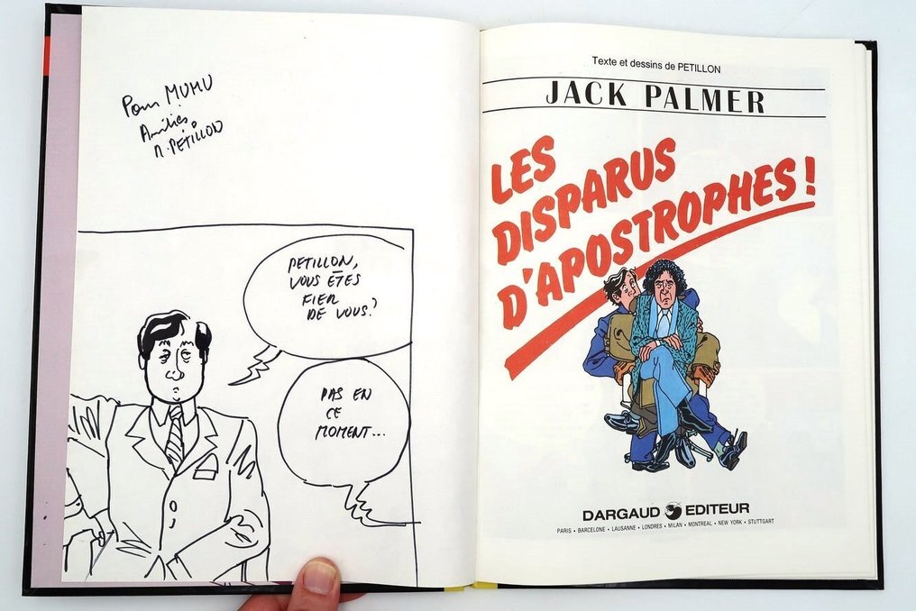 Jack Palmer T4 - Les Disparus d'Apostrophes ! + dédicace - C - 1 Album - Reprint - 1983 #1.0