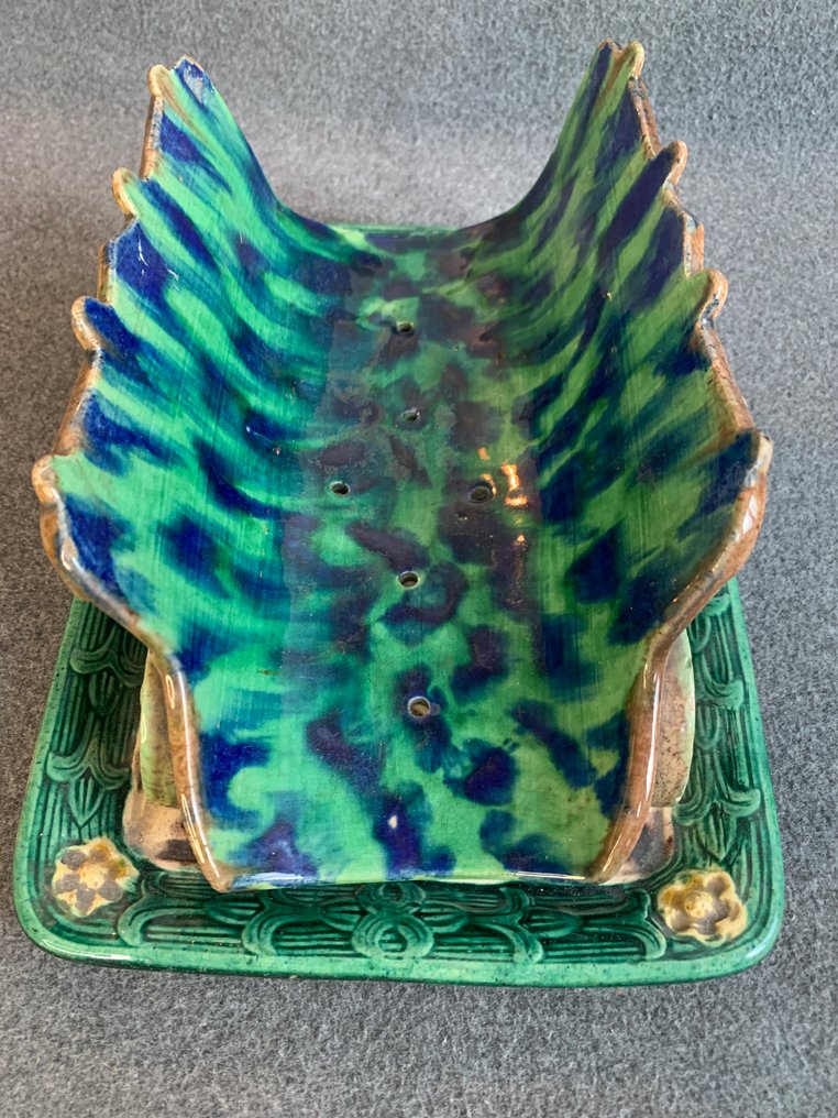 大盘子 - 陶器 - 古董芦笋盘 #1.0