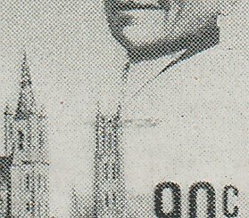 Belgia 1948 - Blok Anseele med variasjon 'platå på tårnet'. - OBP/COB BL26-V #1.0