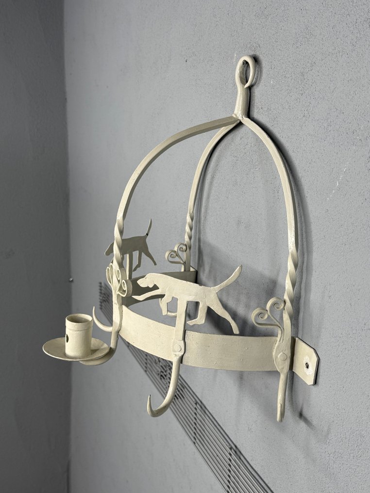 Ophangrek met hondenfiguren - Rack - Metal #3.2