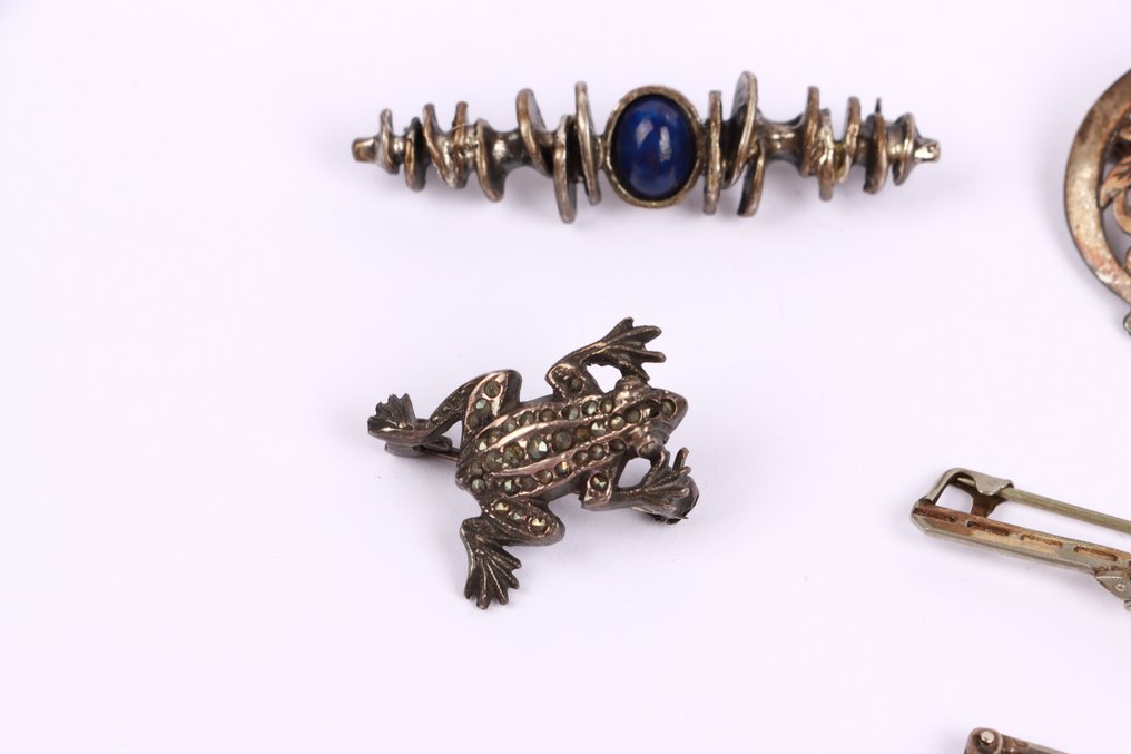 没有保留价 - 胸针 银 - 8个古董 #2.1