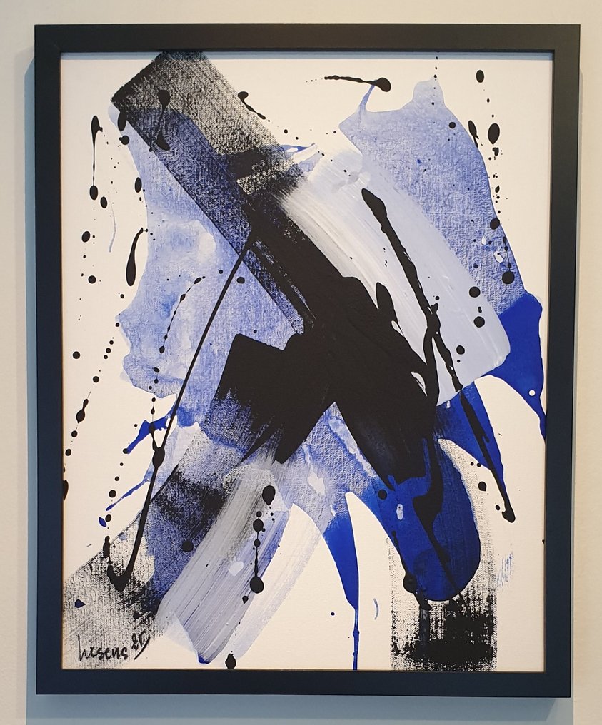 Liesens - Symphony of Blue (handpainted on canvas)lot van 2 #1.0