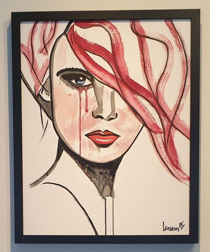 Liesens - Charlie (On Canvas handpainted) met lijst #4.3