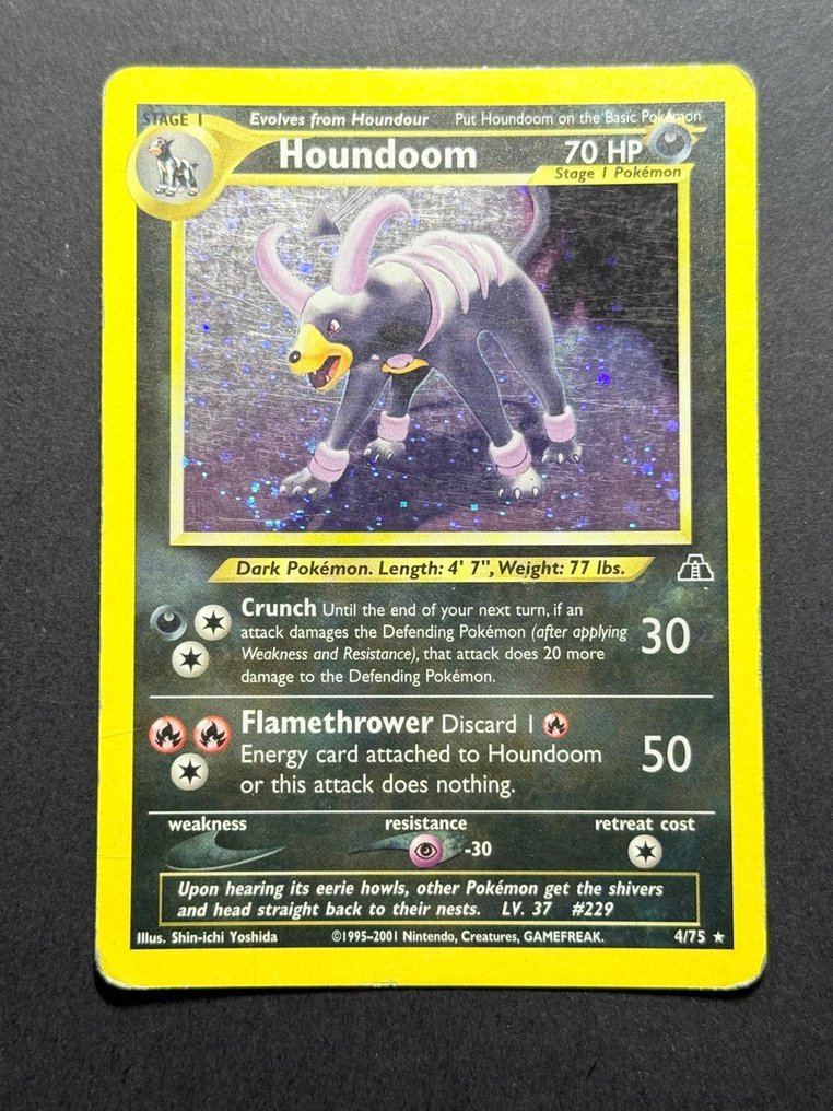 Pokémon - 2 Card - Houndoom, Houndour Holo - WOTC - Neo Discovery #1.0