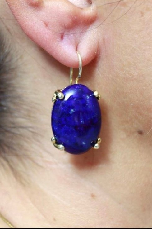 Lapis lazuli - Silver - Örhängen #1.0