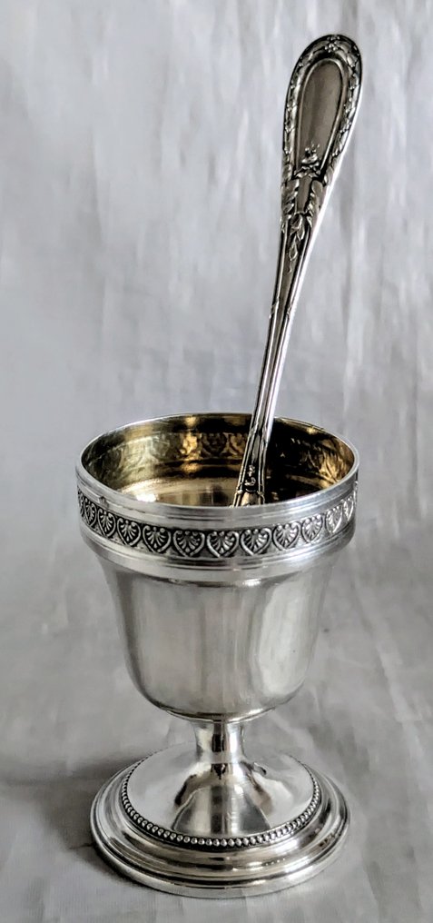 Charles Barrier - Αυγουλιέρα (2) - .950 silver - Δεν υπάρχει τιμή επιφύλαξης #2.1