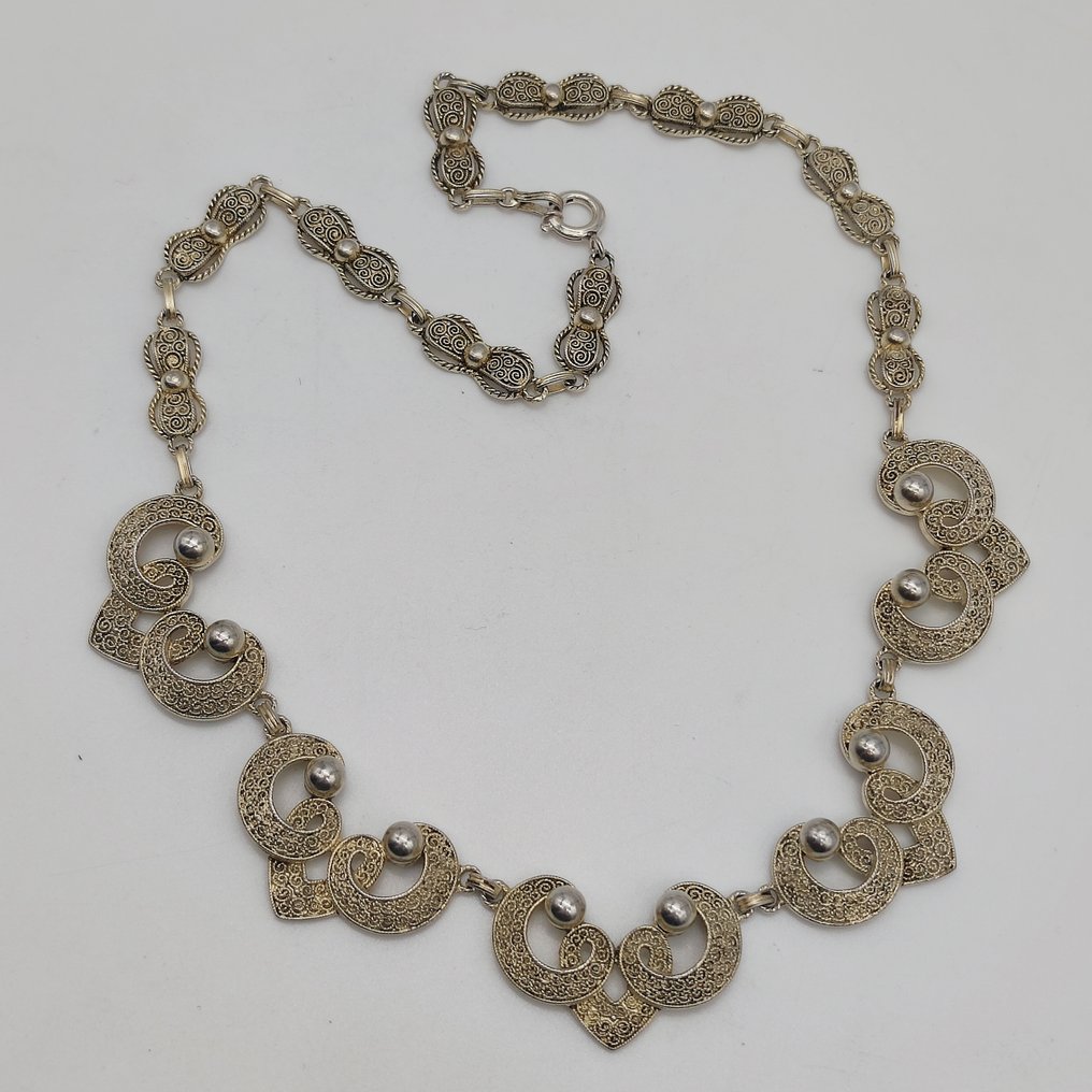 χωρίς τιμή ασφαλείας - Theodor Fahrner - Κολιέ κολάρο Ασημί - Art Deco #1.0